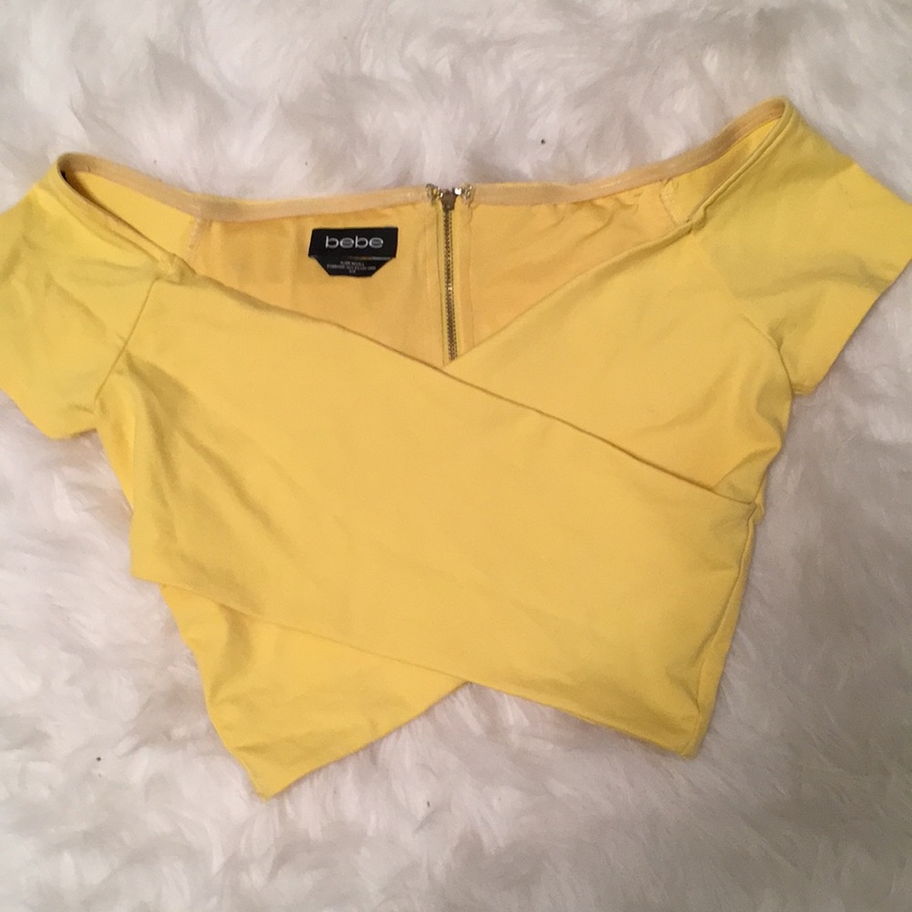 Cross front zip back crop top